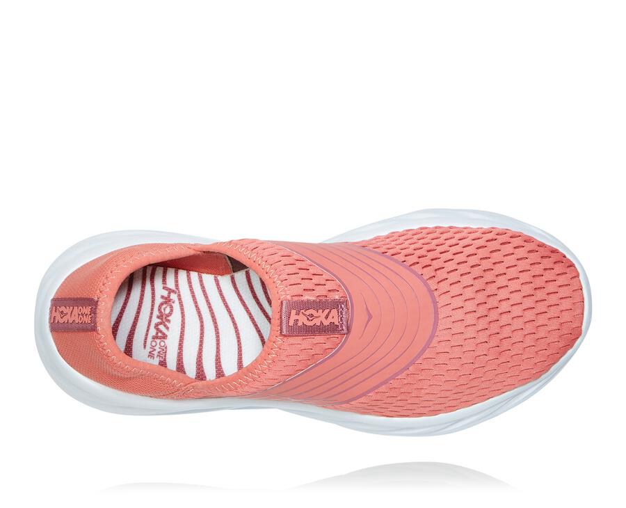 Hoka One One Sandalet Kadın Turuncu/Beyaz - Ora Recovery - CT7046281